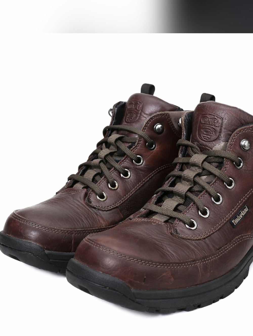 Timberland Leather Hiking Boots Brown ACT Comfort Men’s 9.5M Waterproof Outdoor